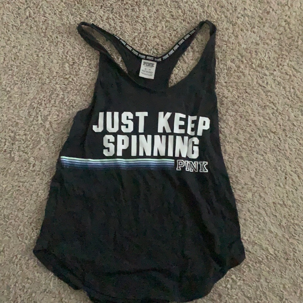 PINK spinning tank top